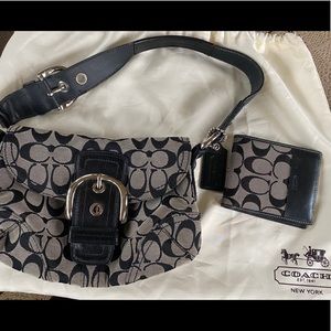 Coach signature purse and wallet with storage bag